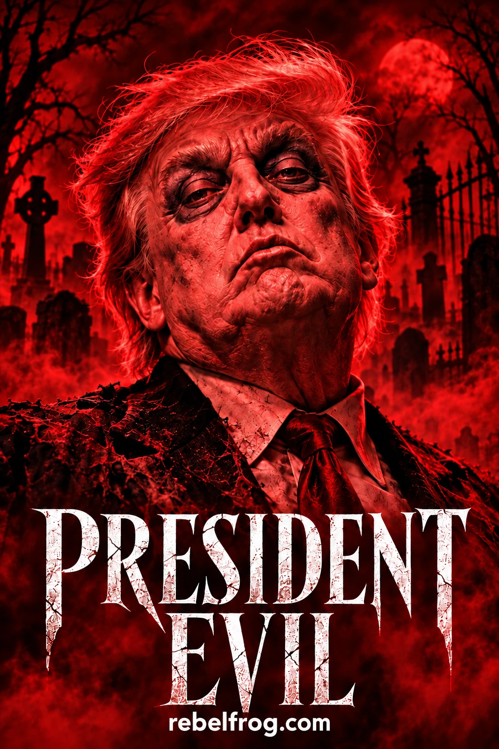 President Evil 3" Vinyl Sticker | Anti-Trump Political Satire Horror Sticker | Rebel Frog